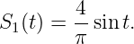 S1 (t) = -4sint.
        π
