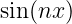 sin(nx)
