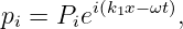 pi = Piei(k1x− ωt),
