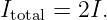 Itotal = 2I.
