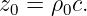 z0 = ρ0c.
