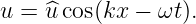 u = u^cos(kx − ωt ).
