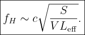 |-------∘--------|
|           S    |
|fH ∼  c  ------.|
----------V-Leff--

