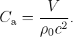        V
Ca =  ρ-c2.
       0
