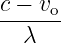 c − v
-----o
λ