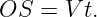 OS  = V t.
                                                                                         
                                                                                         
