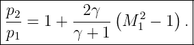 |--------------------------|
|p2-      --2γ--(   2   )  |
|p  = 1 + γ + 1  M 1 − 1  .|
--1------------------------
