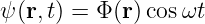 ψ(r,t) = Φ (r) cosωt
