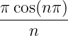 πcos(n-π)-
n