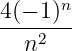 4(−-1)n-
  n2
