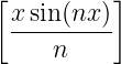 [ xsin(nx)]
  ---------
     n