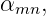 αmn,
