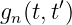 g (t,t′)
 n
