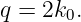 q = 2k0.
