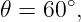 𝜃 = 60∘,
