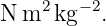 N  m2 kg−2.
