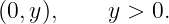 (0,y ),     y > 0.
