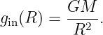 g  (R ) = GM--.
  in       R2
