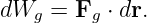 dWg  =  Fg ⋅ dr.
