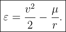 |-----2------|
|    v--  μ- |
-𝜀 =-2--−-r-.-
