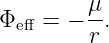Φe ff = − μ.
         r
