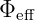 Φeff
