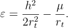      h2    μ
𝜀 = ---2−  --.
    2rt    rt
