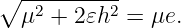 ∘ ----------
  μ2 + 2𝜀h2 = μe.
