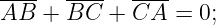 AB--+ BC-- + CA--= 0;
