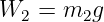 W2 =  m2g
