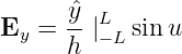 Ey =  ˆy-|L  sinu
      h − L
