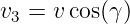 v3 = v cos(γ)
                                                                                         
                                                                                         
