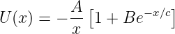           A [       −x∕c]
U (x) = − -- 1 + Be
          x

