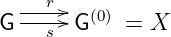     r
G -----G(0) = X
    s

