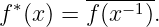         -------
f∗(x) = f (x −1).
