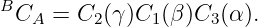 BC   =  C (γ)C  (β )C (α ).
   A     2     1    3
