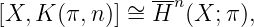                --n
[X, K (π,n )] ∼= H  (X; π),
