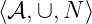 ⟨𝒜, ∪, N ⟩