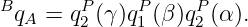 BqA = qP (γ)qP(β)qP (α).
       2     1    2
