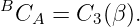 B
 CA  = C3 (β).
