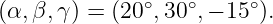 (α, β,γ) = (20∘,30 ∘,− 15∘).
