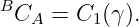 BCA  = C1 (γ).
