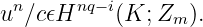 un∕c𝜖Hnq −i(K; Z  ).
                m
