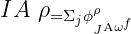 IA  ρ=ΣjϕρJAωf
