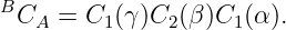 BCA  =  C1(γ)C2 (β )C1(α ).
