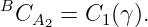 BCA   =  C1(γ).
     2
