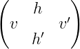 (    h    )
 v      v′
    h ′
