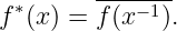         -------
f∗(x) = f (x −1).

