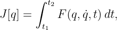        ∫ t2
J [q] =    F (q, ˙q,t)dt,
        t1
