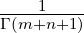Γ (m+1n+1)